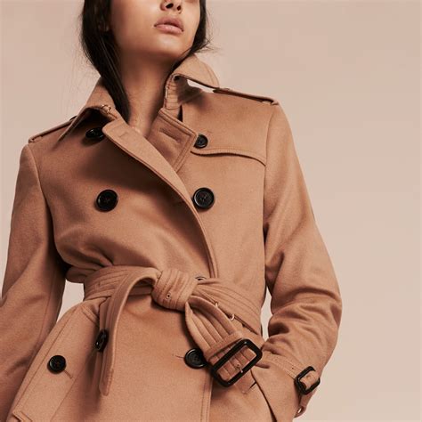 manteau burberry femme camel|burberry cashmere jacket.